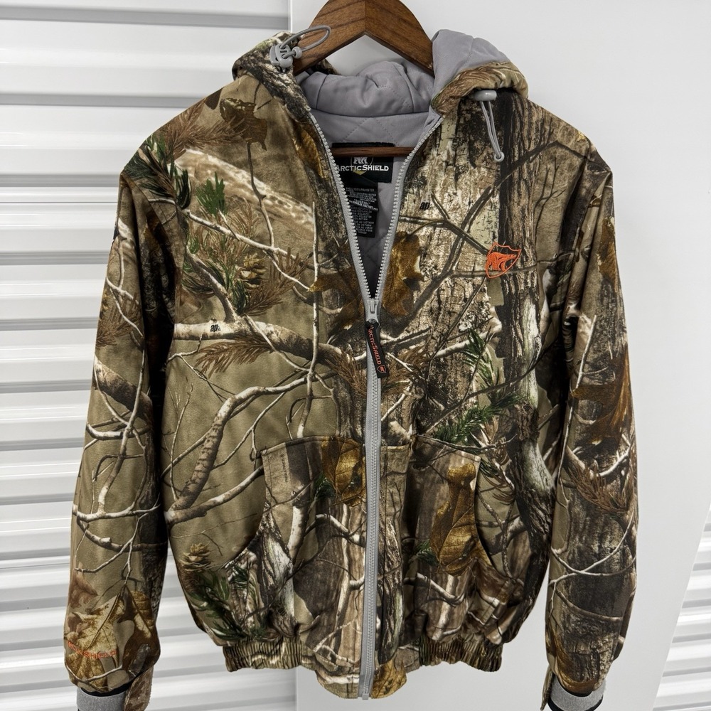 ArcticShield H2 Series Realtree Camo Hunting Jacket Mens M Hooded‎ Insulated